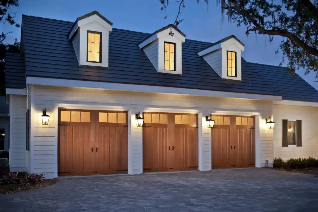 wood style garage door