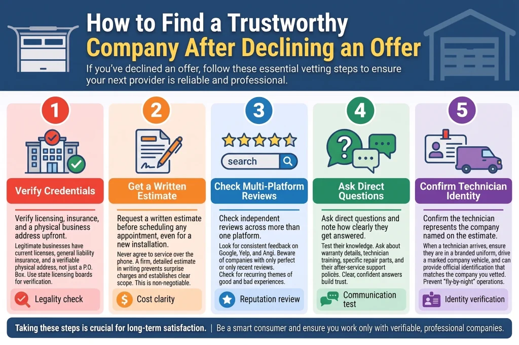 How to Find a Trustworthy Company After Declining an Offer
