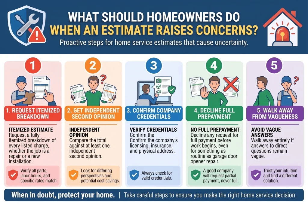 What Should Homeowners Do When an Estimate Raises Concerns?