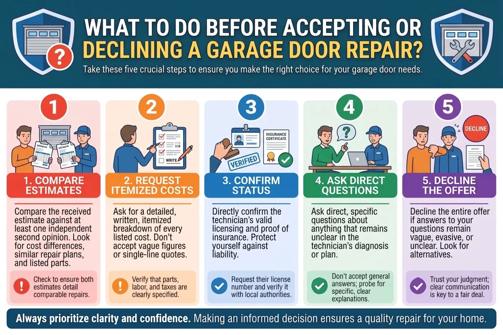 What to Do Before Accepting or Declining a Repair